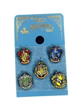 Harry Potter Hogwarts House Enamel Pin Set NWT